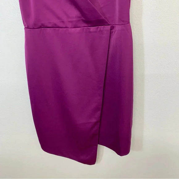 Lulus Mini Dress XS Purple  Faux Wrap Satin Sheath Sleeveless Fairy Whimsy NEW‎ - Picture 4 of 11